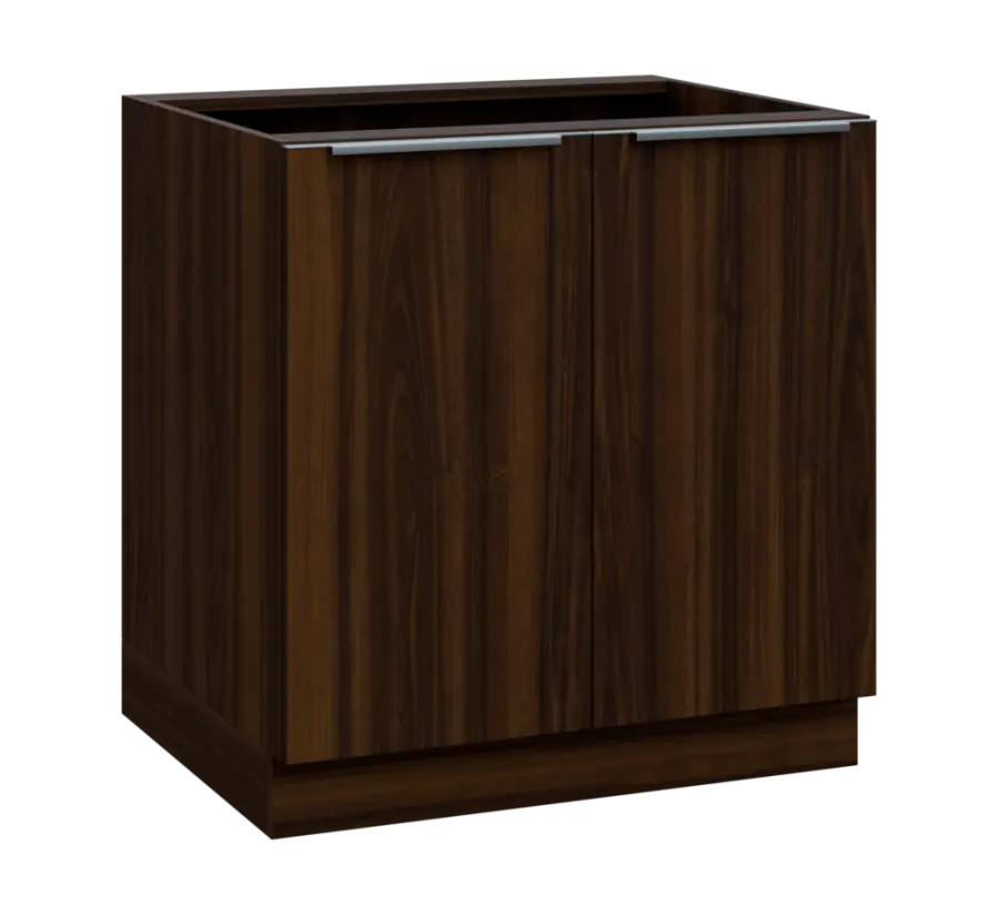 SIS - 8D spodní skříňka, 2-dveřová, 870x800x600, ořech královský